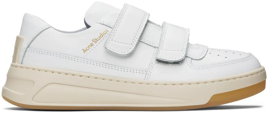 Acne Studios White Velcro Strap Sneakers 1