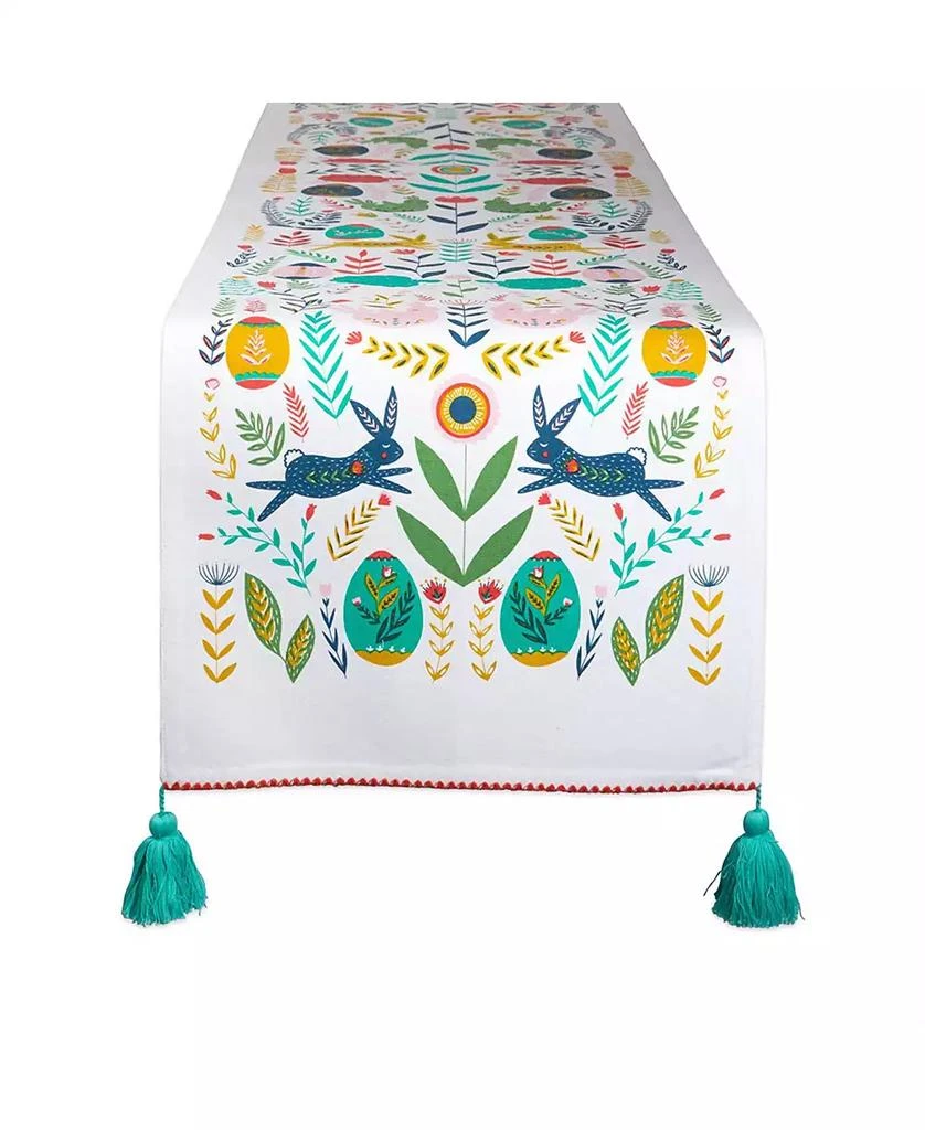 Design Imports Easter Folk Garden Embellished Table Runner, 14 x 72" 1