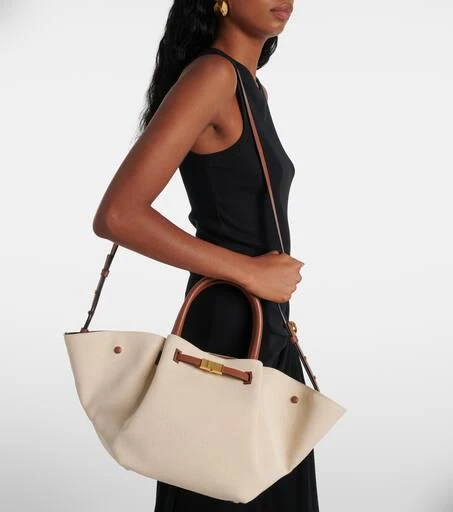 Demellier New York Midi leather-trimmed tote bag 2