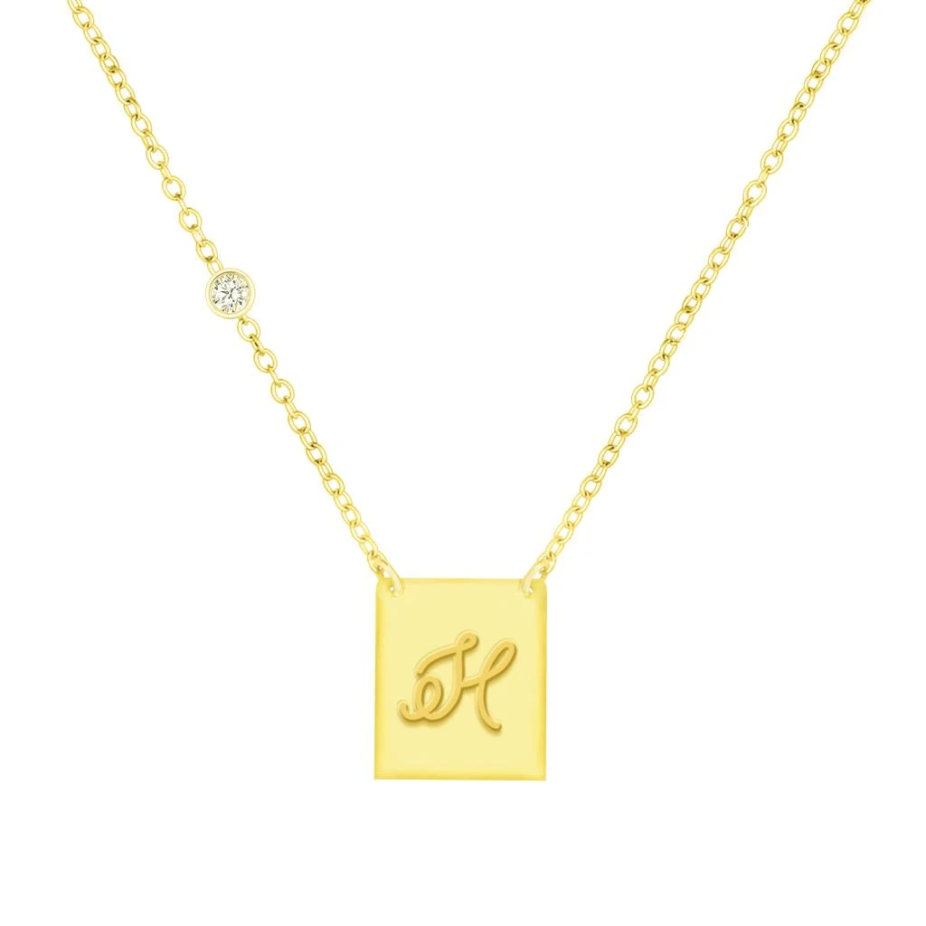 Savvy Cie Jewels 18K GOLD PLATED OVER STERLING SILVER NECKLACE WITH CZ 26