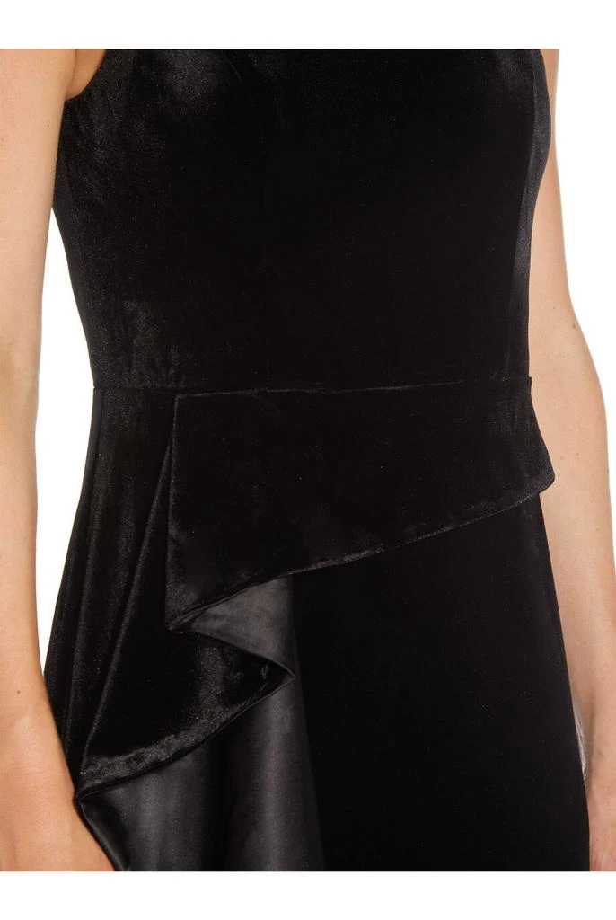 Adrianna Papell Velvet cascade gown 4