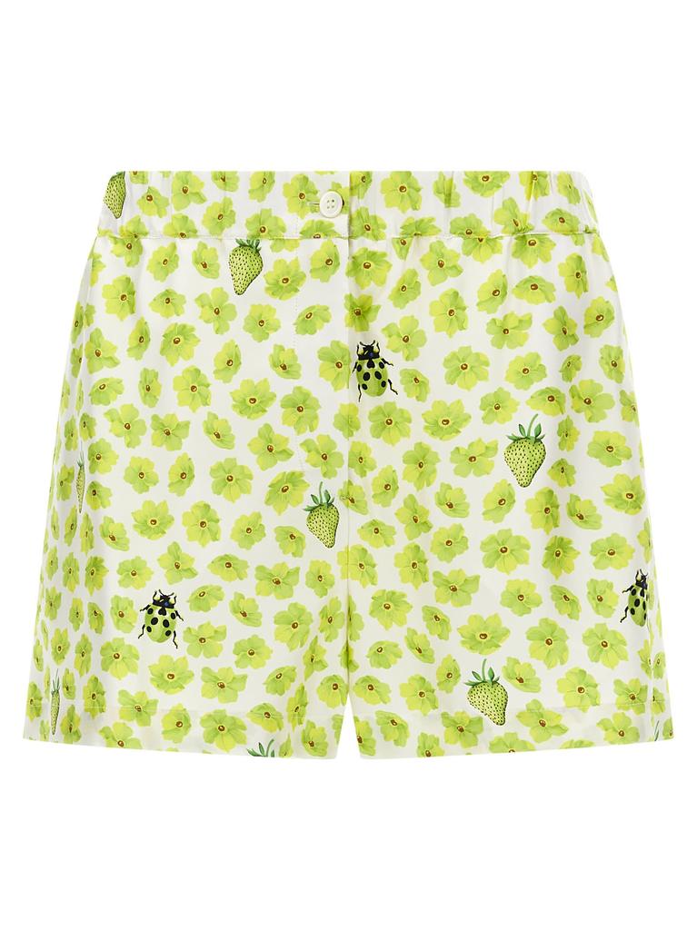 【関税＆送料込み】Versace 'Strawberry Garden' Shorts Versace - White & Red Strawberry Garden Shorts | Mitchell Stores