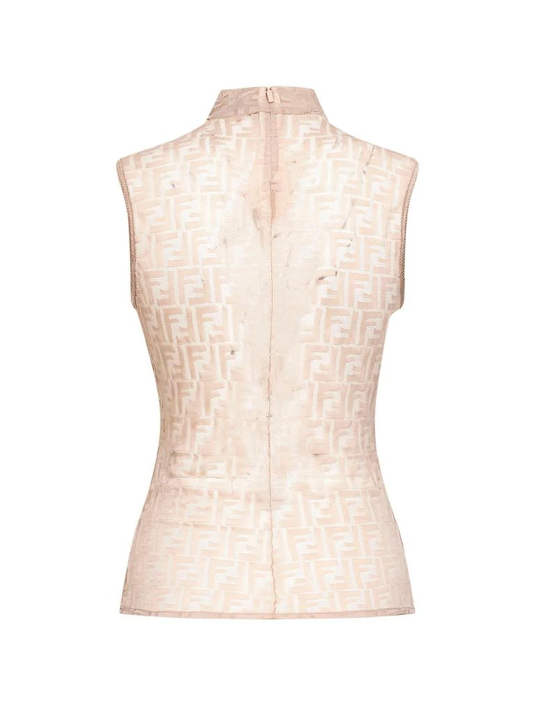 Fendi FENDI | Pink FF stretch lace sleeveless top | Women | S 2