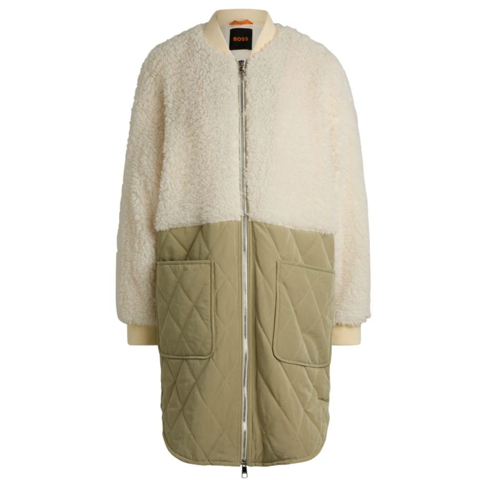 Hugo Boss Teddy-paneled quilted jacket 1