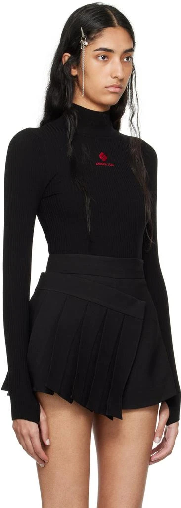 Shushu/Tong Black Embroidered-Logo Turtleneck 2