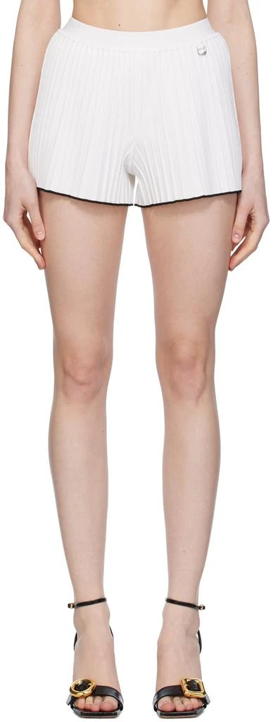 Jacquemus White Les Sculptures 'Le short maille plissé' Shorts 1