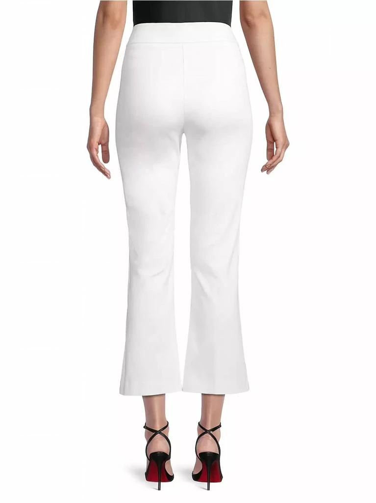 Avenue Montaigne Leo Ponti Jersey Crop Flare Pants In Off-White 3