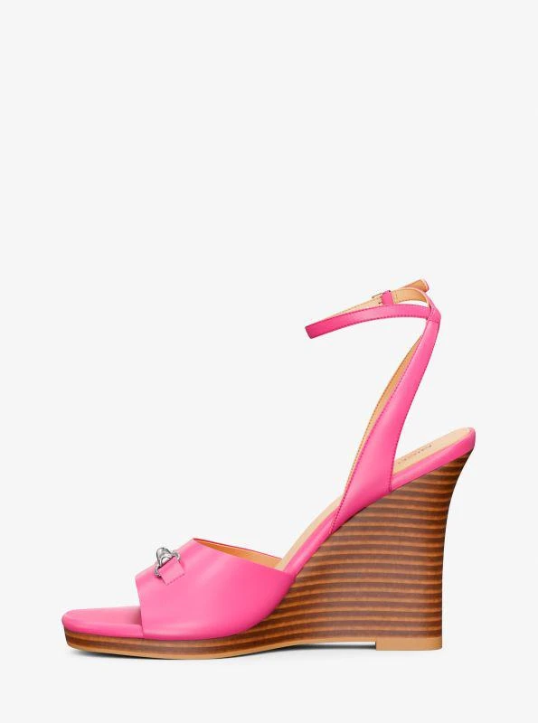 Michael Kors Carson Leather Wedge Sandal 3