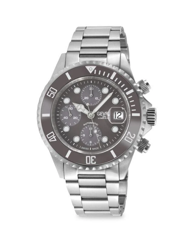 Gevril Wall Street 43MM Stainless Steel Automatic Chronograph Watch 1