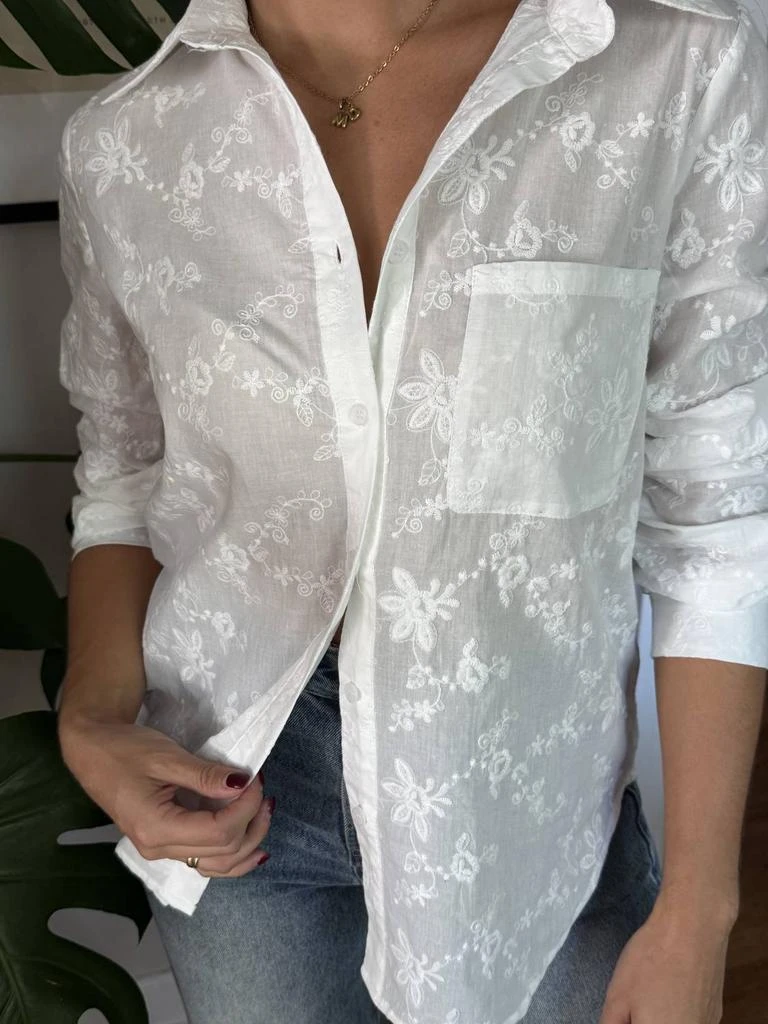 Things Between Things Between - Jesse Embroidered Button Down Top 4