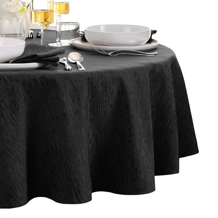 Elrene Home Fashions Continental Solid Texture Water and Stain Resistant Round Tablecloth, 90"