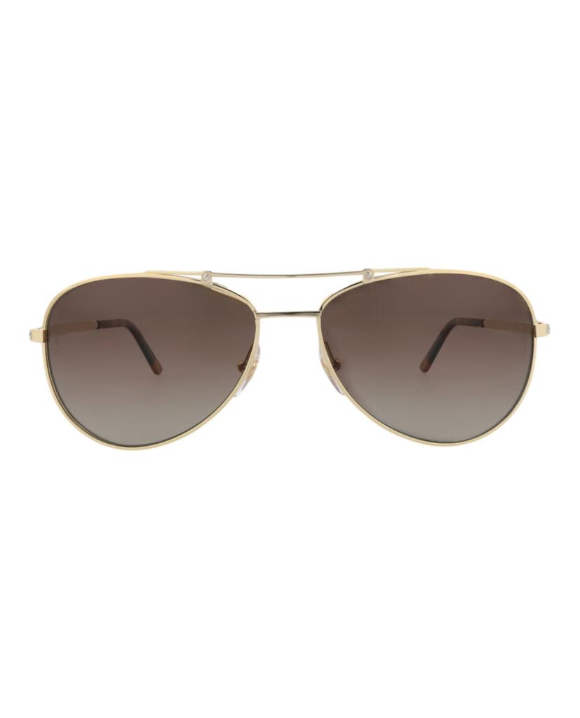 Cartier Aviator-Frame Metal Sunglasses