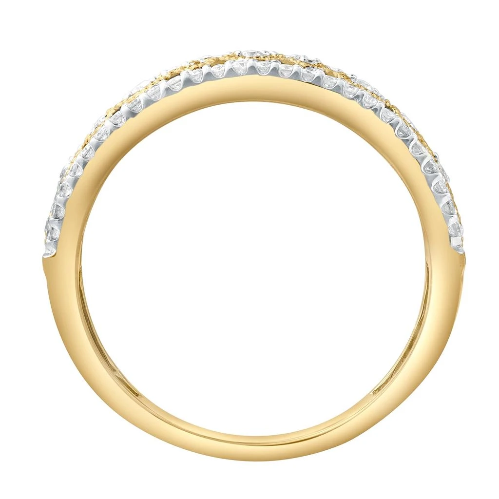 LuvMyJewelry Golden Mirage 0.25 Cts Natural Diamond Band 14K Gold Ring 4