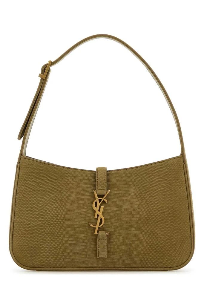Yves Saint Laurent SAGE GREEN SUEDE LE 5 A 7 SHOULDER BAG 1
