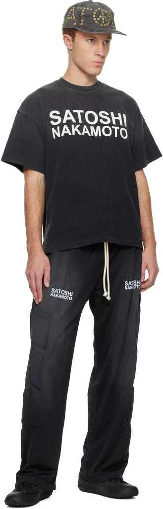 Satoshi Nakamoto Black Mesh Moto Lounge Pants 4