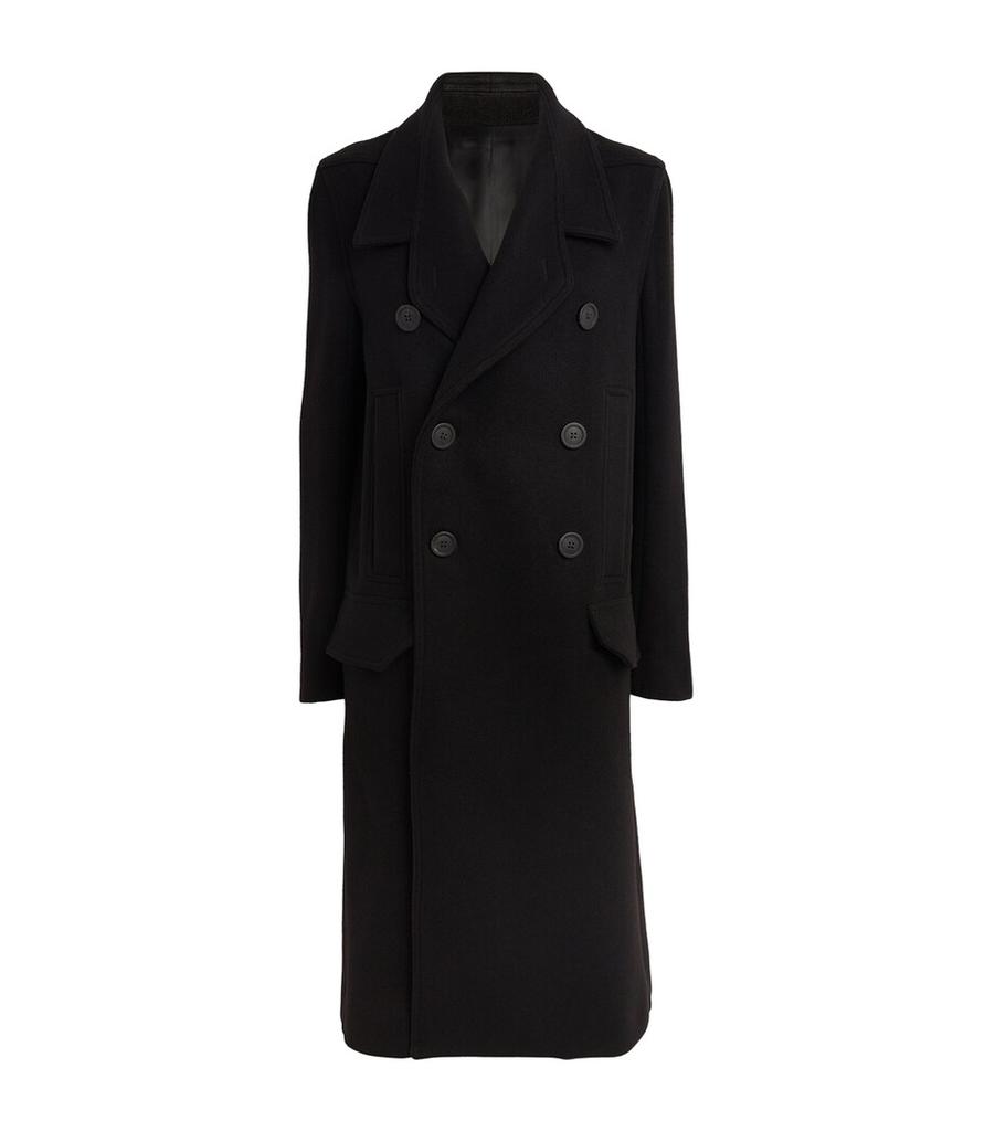 【関税込み】Rick Owens ブラック Porterville Officer コート Black Porterville Officer Coat by Rick Owens on Sale