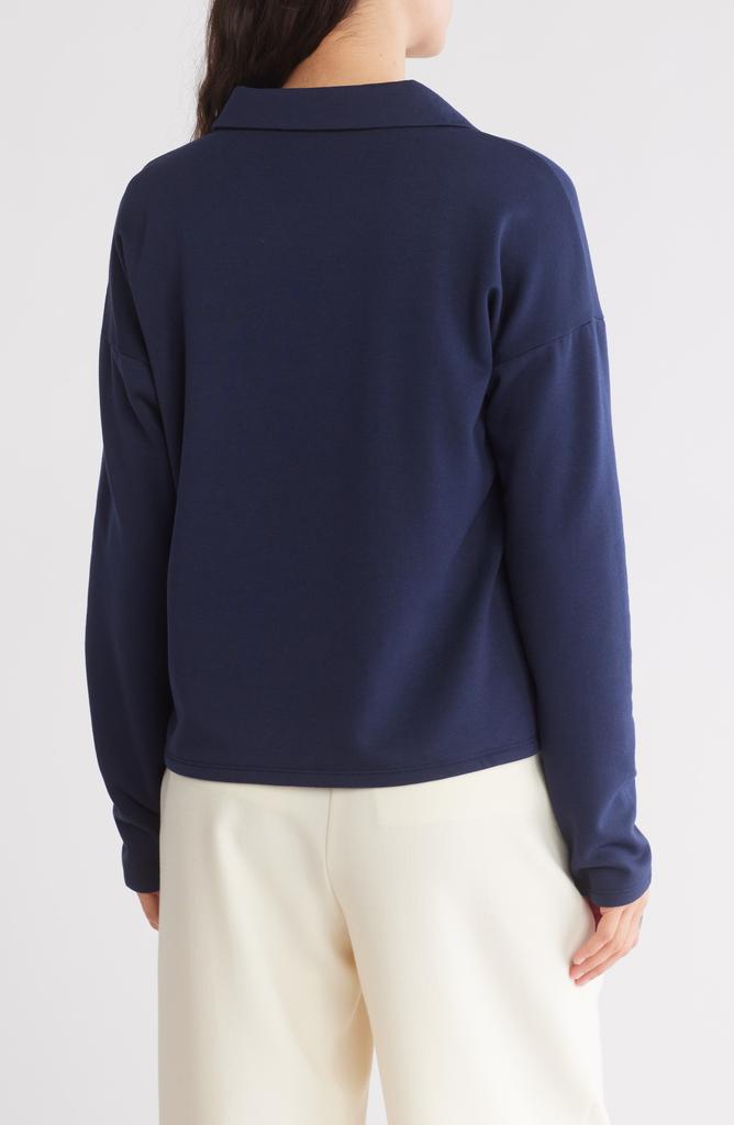Bobeau Stella Collared Fleece Pullover