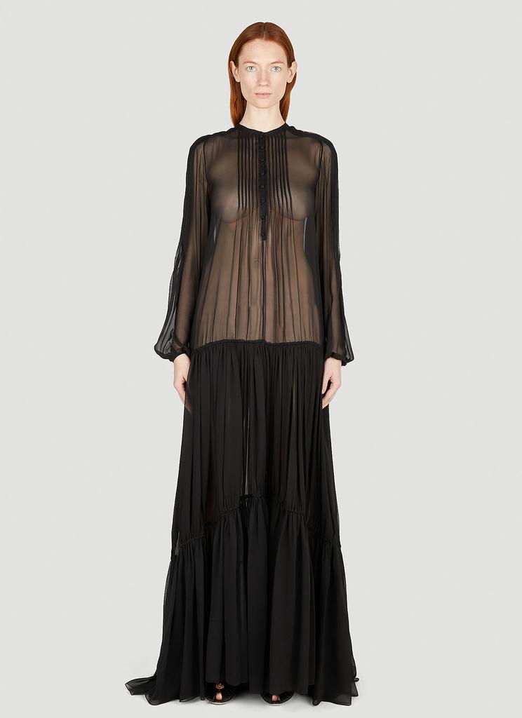 Saint Laurent Semi Sheer Maxi Dress