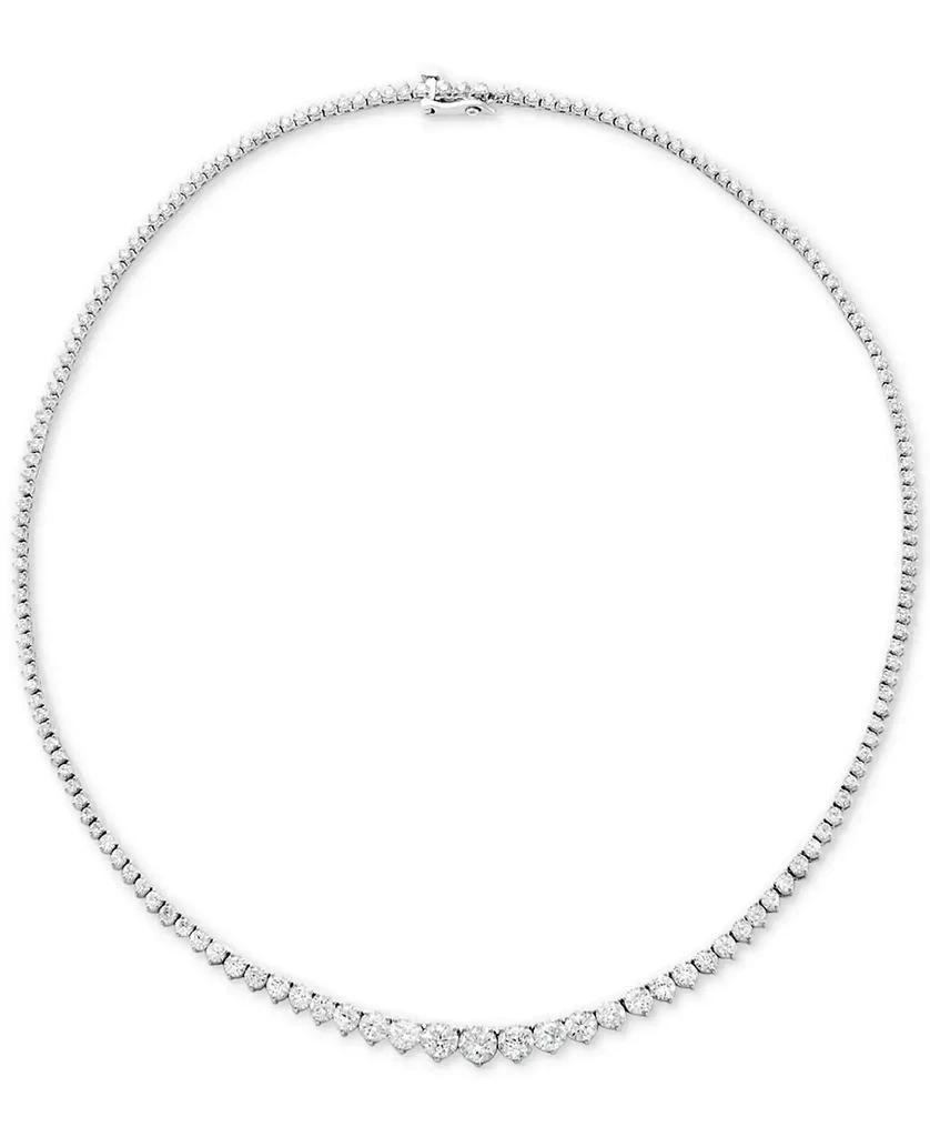 Macy's Diamond Fancy 16-3/4" Collar Tennis Necklace (10 ct. t.w.) in 14k White Gold 3