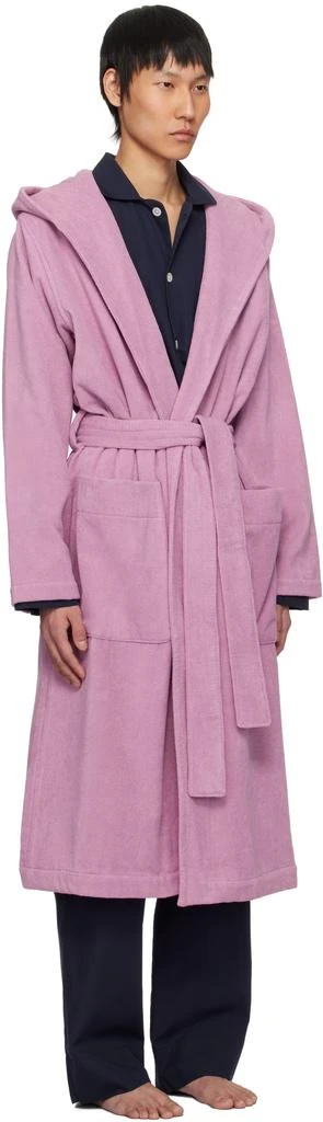 Tekla Pink Terry Classic Bathrobe 2