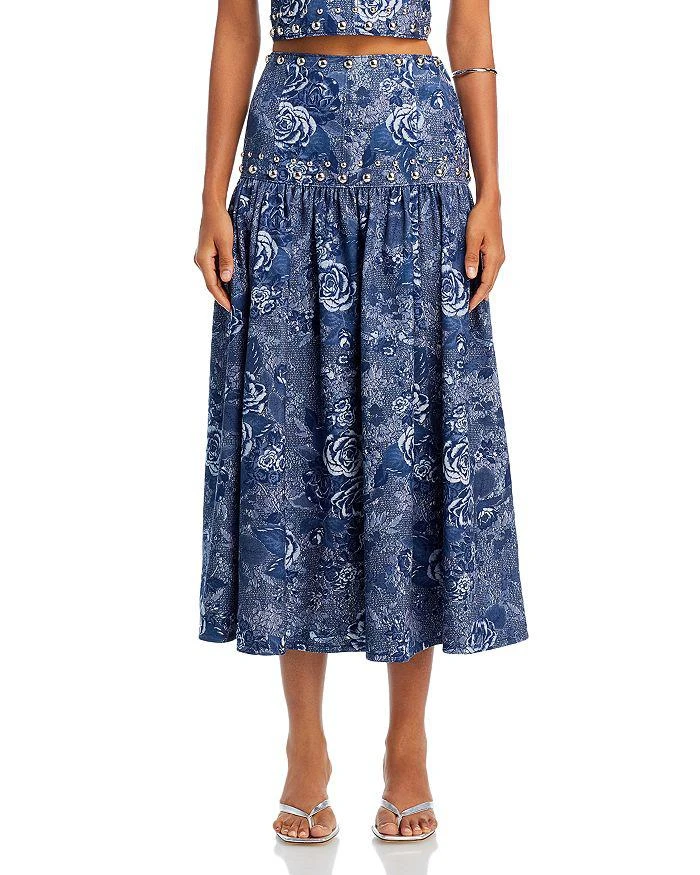 Cinq à Sept Maia Midi Studded Skirt 7