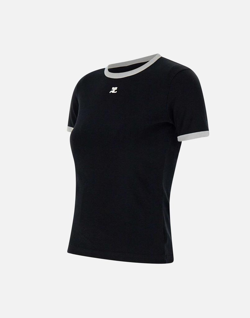 courreges ‘Signature contrast’ cotton T-shirt