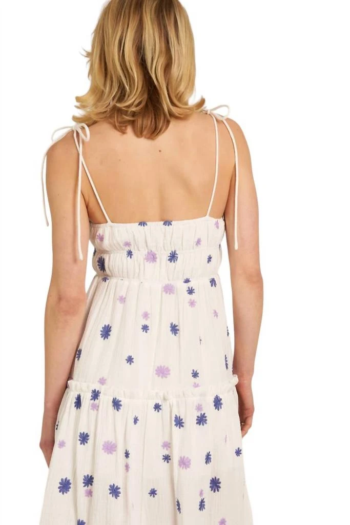 En Creme En Creme - SPAGHETTI STRAP MIDI DRESS WITH EMBROIDERED FLOWER DETAIL 6