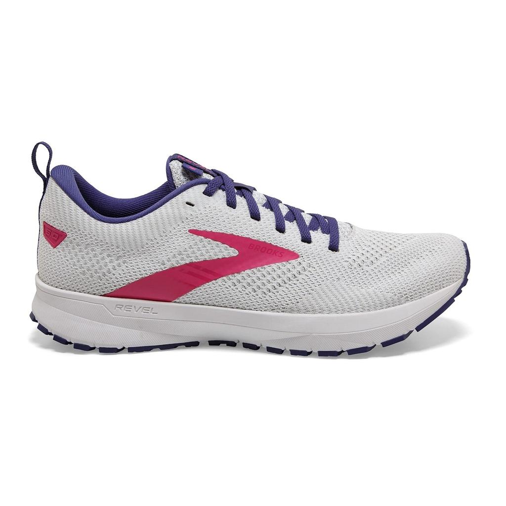 Brooks Brooks Revel 5 120361-1B-193 Women's US 12 White Navy Pink Running Shoes EEE3908
