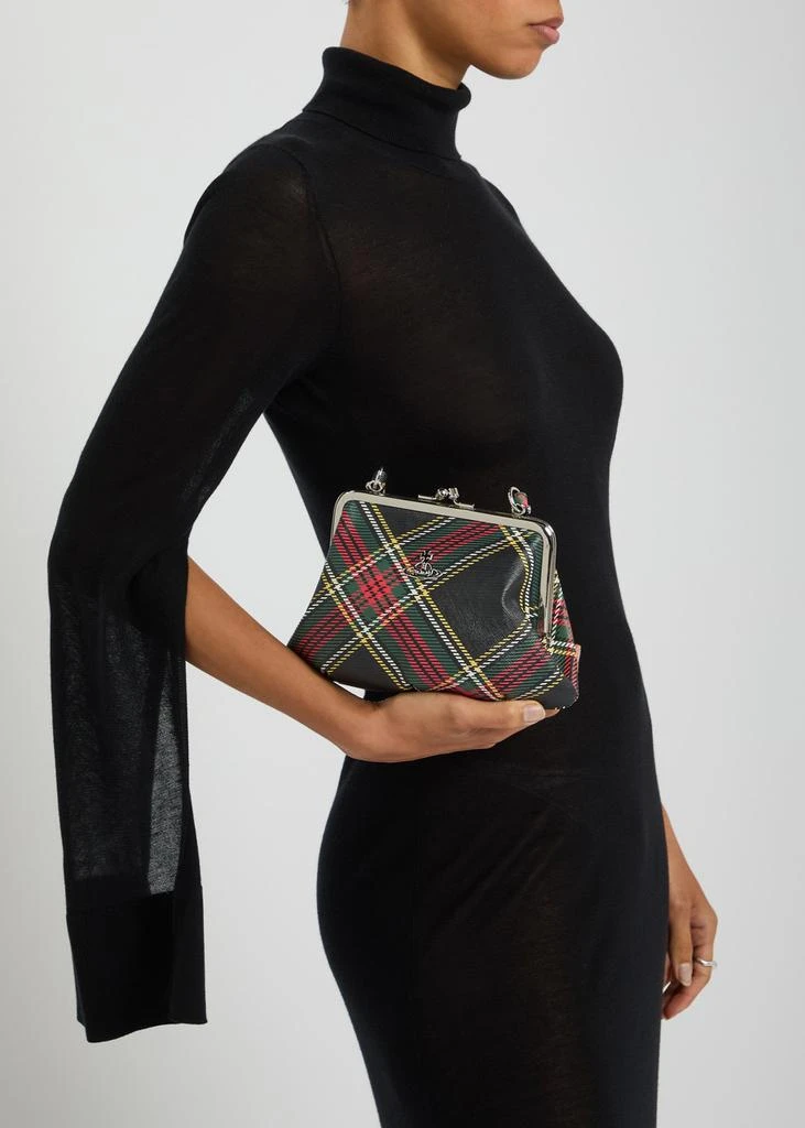 Vivienne Westwood Granny Frame tartan faux leather top handle bag - Tote  Bags - BeyondStyle
