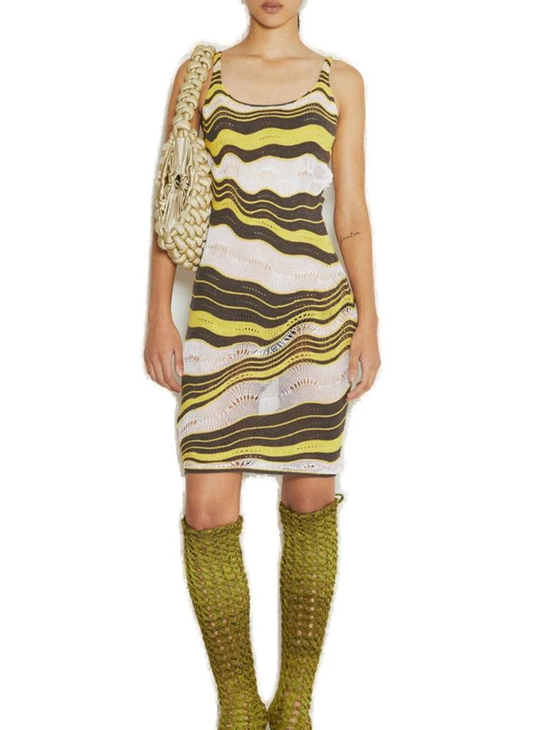 Isa Boulder Isa Boulder Wave Knit Scoop Neck Midi Dress 1