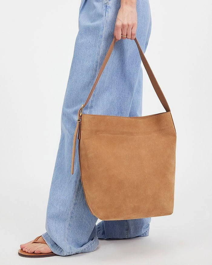 Madewell The Essential Bucket Tote in Suede 2