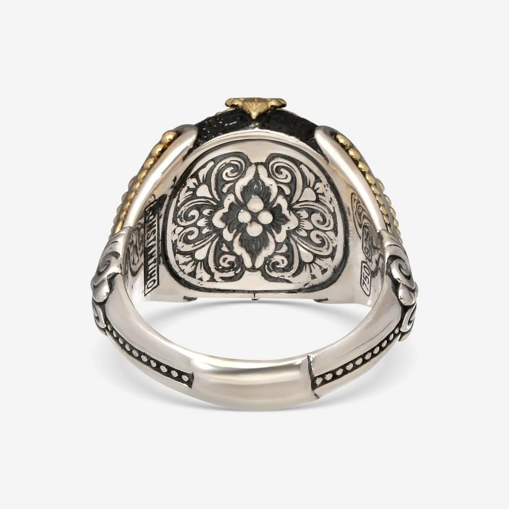 Konstantino Konstantino Nemesis Sterling Silver & 18k Yellow Gold Ring DMK2099-122 S8.5 4