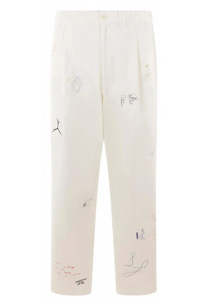 UNDERCOVER Undercover High Waist Printed Trousers 1
