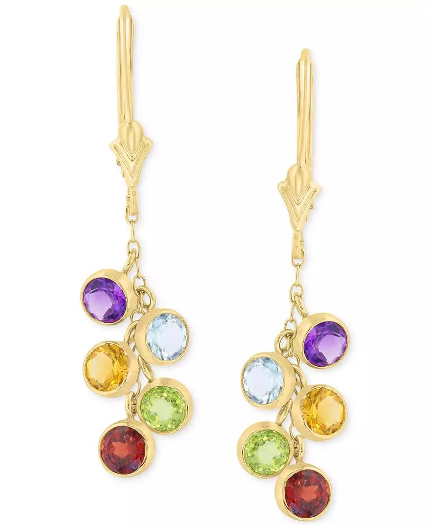 Effy EFFY® Multi-Gemstone Dangle Drop Earrings (2-5/8 ct. t.w.) in 14k Gold 3
