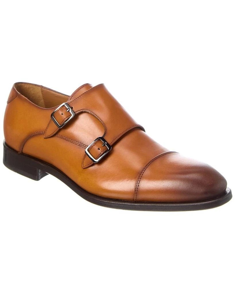 Antonio Maurizi Double Monk Cap Toe Leather Loafer 1