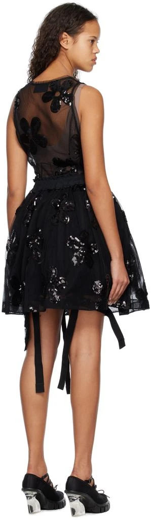 Simone Rocha Black Zip-Up Bodysuit 3