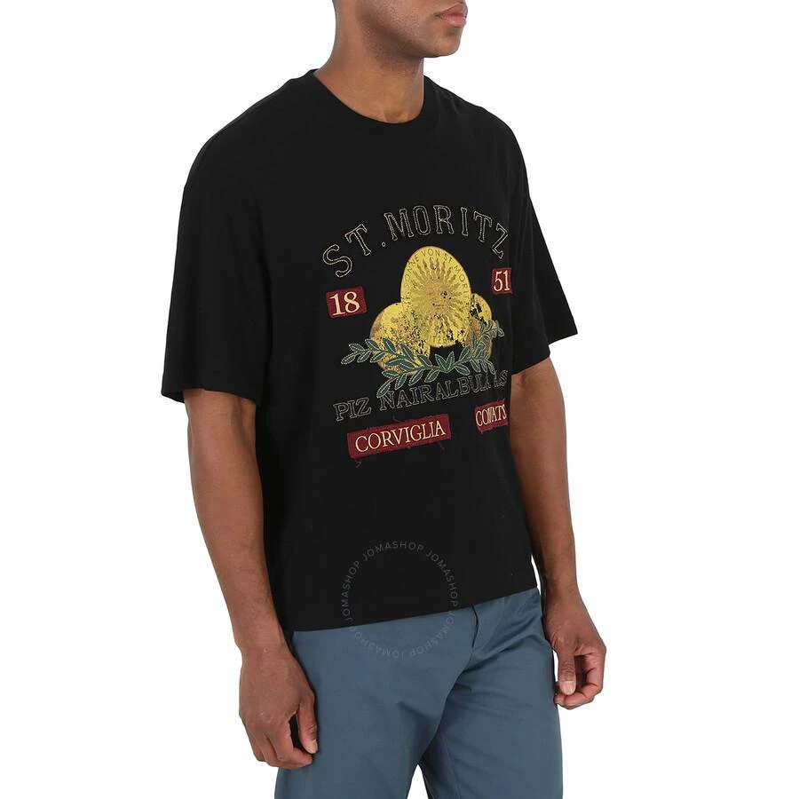 Bally Men's Black St. Moritz Graphic Print Cotton T-Shirt 3