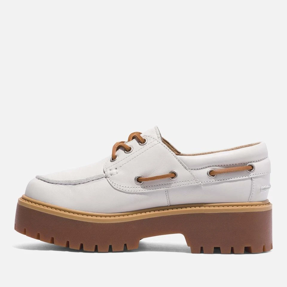 Timberland TIMBERLAND WOMEN'S STONE STREET LEATHER BOAT SHOES 3
