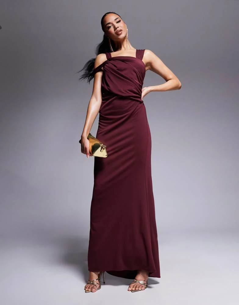 Shop ASOS DESIGN double strap knot neck detail maxi dress in burgundy on Sale at BeyondStyle Get 80% Off ASOS DESIGN double strap knot neck detail maxi dress in burgundy with Shop ASOS DESIGN double strap knot neck detail maxi dress in burgundy on Sale at BeyondStyle Get 80% Off ASOS DESIGN double strap knot neck detail maxi dress in burgundy with