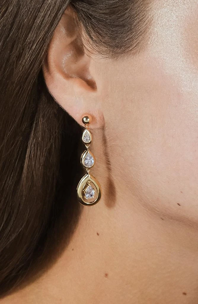 Sterling Forever Zara CZ Drop Earrings 2