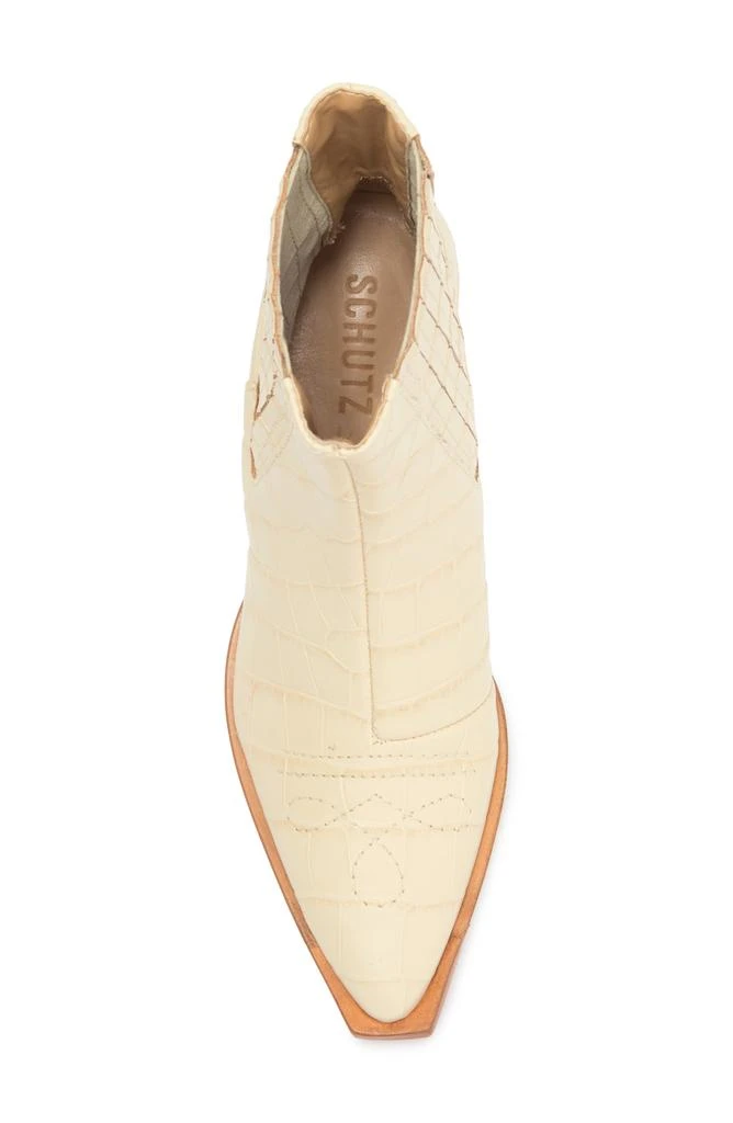 Schutz Briani Croc Embossed Boot 5
