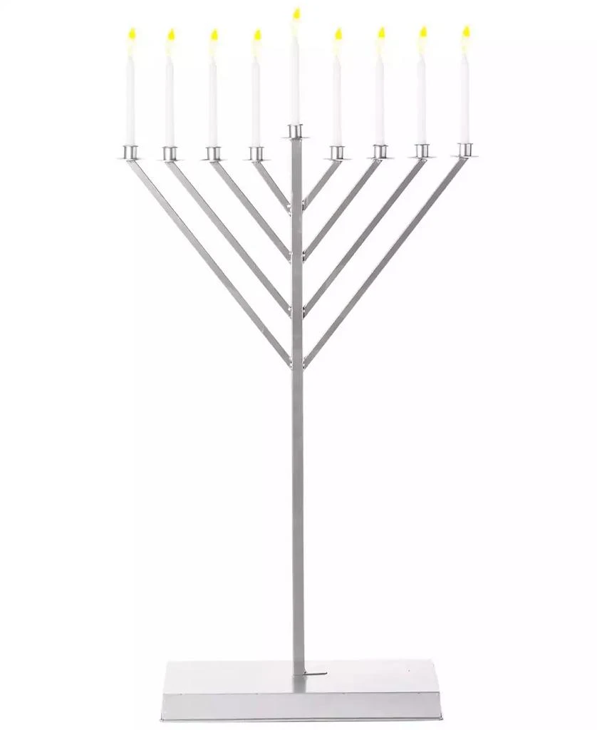 Vintiquewise Coated Hanukkah Menorah for Synagogue, Large