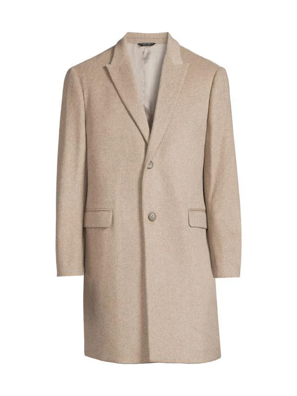 Saks Fifth Avenue Peak Lapel Wool Blend Top Coat 3