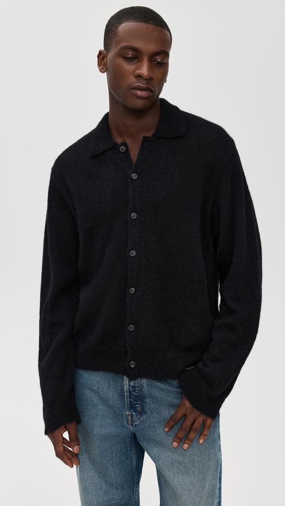 トップス OUR LEGACY evening polo size:44 Our Legacy - Evening Polo Black Fuzzy Alpaca