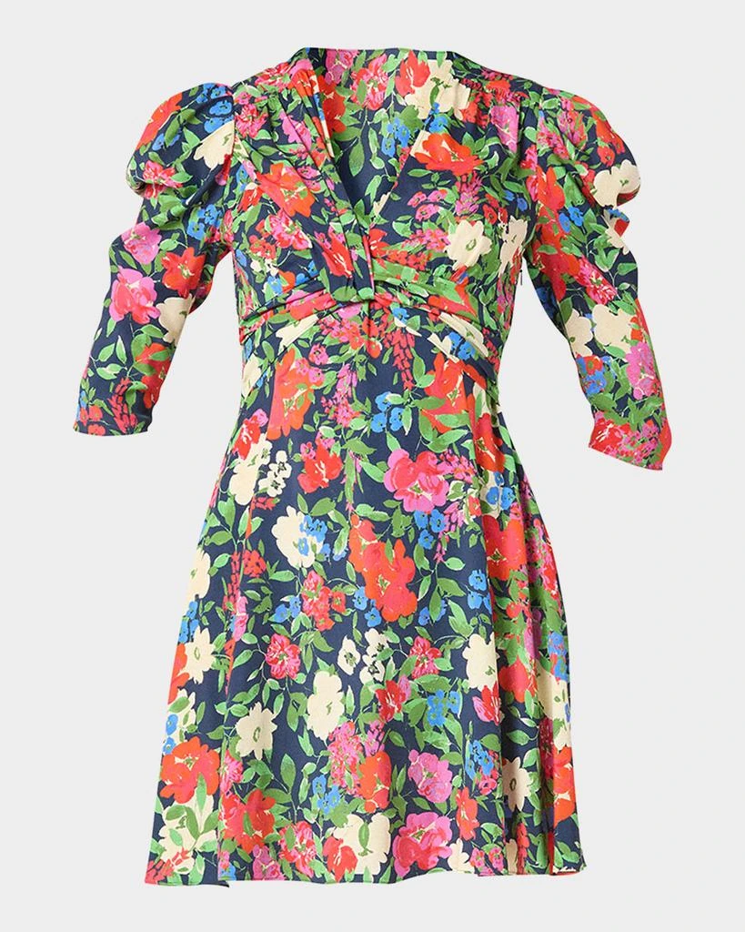 Shoshanna Natalaya Smocked Floral-Print Mini Dress 1