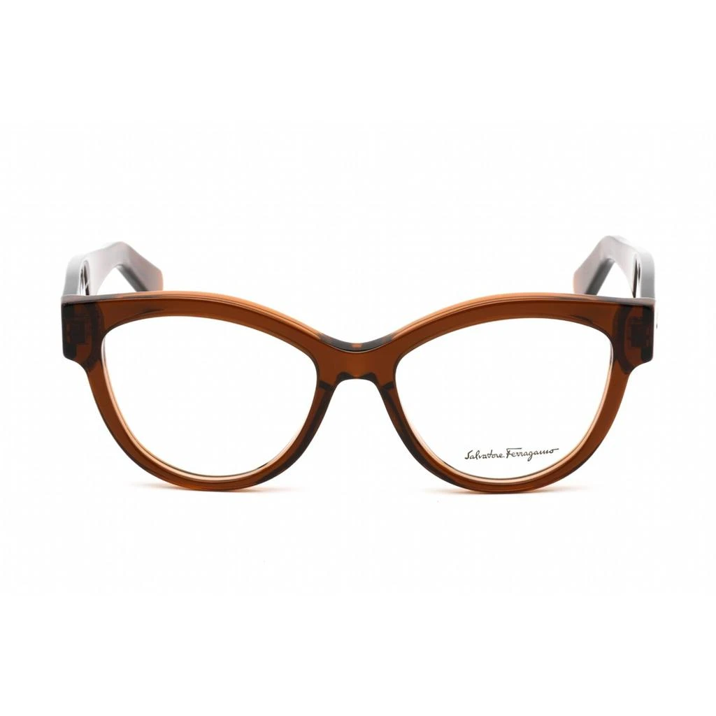 Salvatore Ferragamo Salvatore Ferragamo Women's Eyeglasses - Deep Caramel Plastic Cat Eye | SF2934 206 2