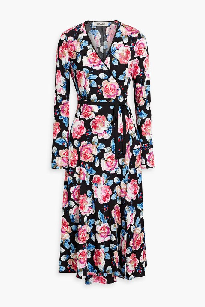 Diane von Furstenberg Anika floral-print EcoVero™-blend jersey midi wrap dress