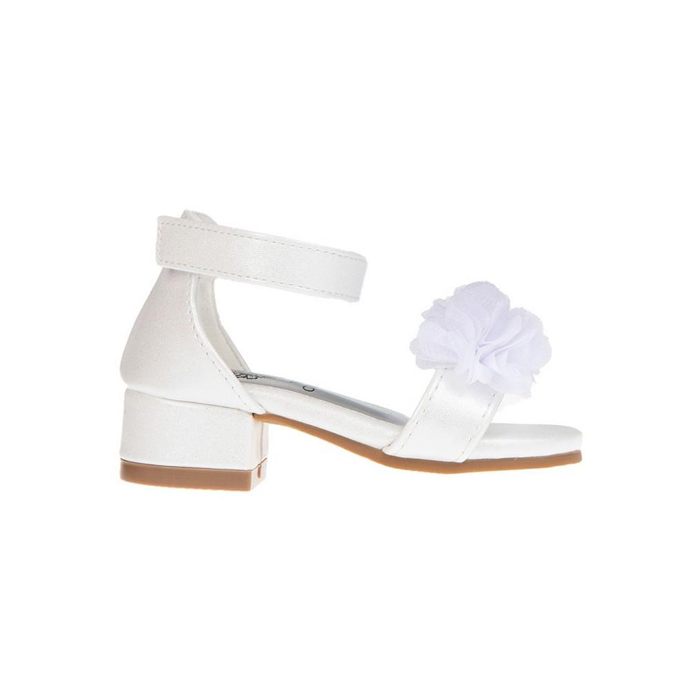 Vince Camuto Toddler Girl's Heel with Chiffon Flowers and Adhesive Closure Polyurethane Sandals
