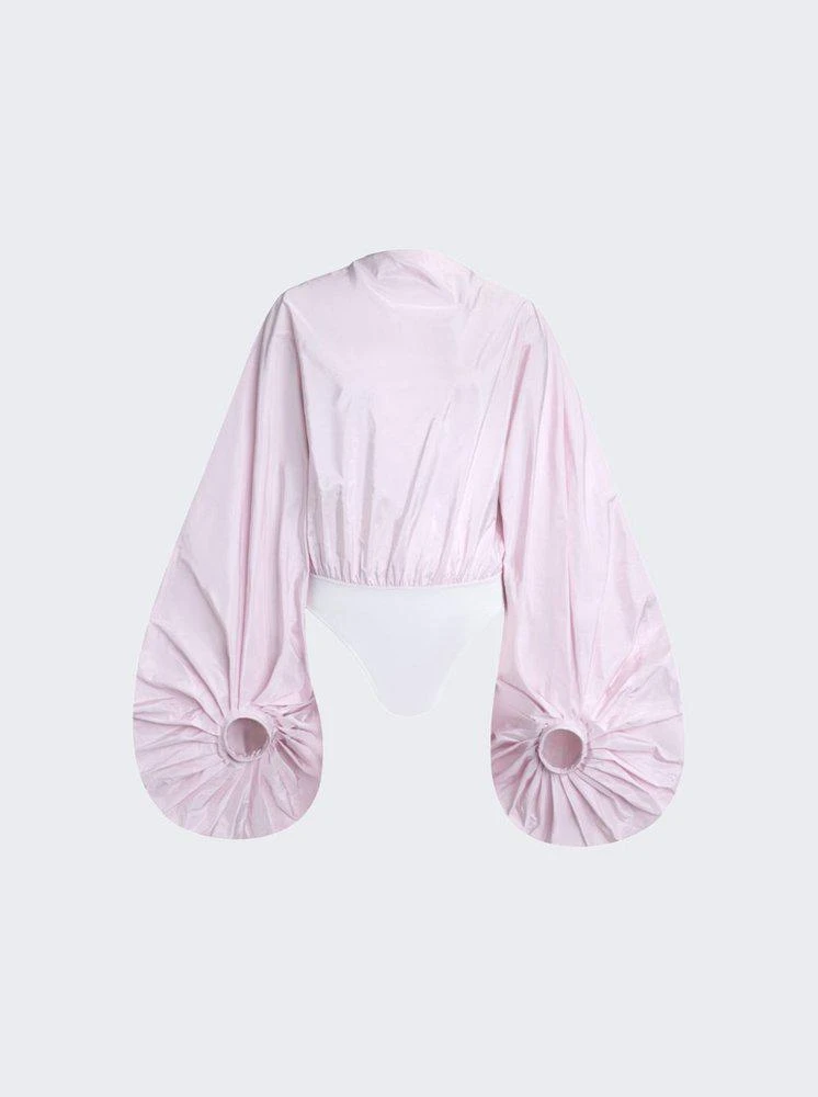 Alaïa Alaïa Ballon Open-Back Bodysuit Top