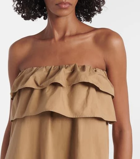 Yves Saint Laurent Ruffled cotton serge maxi dress 4